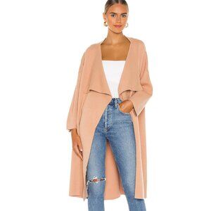 SNDYS x Revolve "Tia" Rib Knit Cardigan in Camel